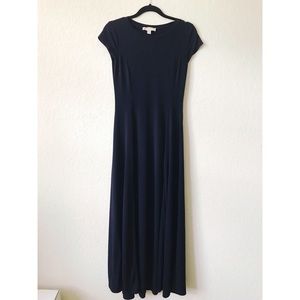 Michael Kors dark navy blue shirt maxi dress.